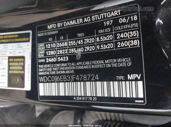 WDC0J6EB3JF478724 2018 MERCEDES-BENZ AMG GLE 43 COUPE Black Vista del compartimento del motor