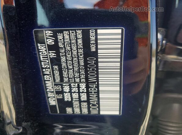 WDC4M4HB4LW005040 2020 MERCEDES-BENZ GLB-CLASS Black 