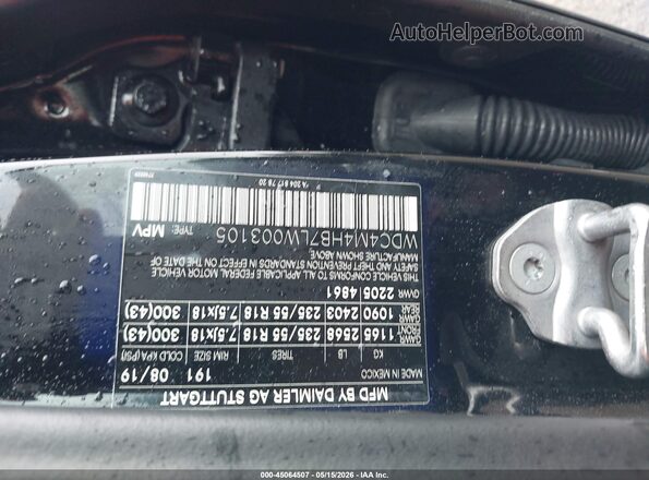 WDC4M4HB7LW003105 2020 MERCEDES-BENZ GLB-CLASS Black Engine compartment view