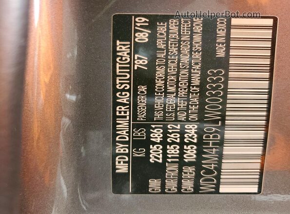 WDC4M4HB9LW003333 2020 MERCEDES-BENZ GLB-CLASS Gray 