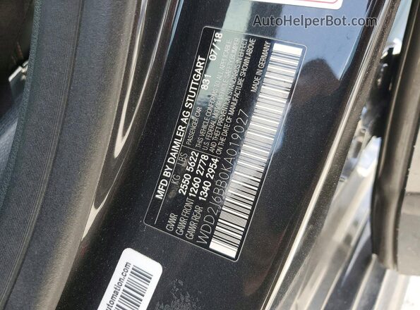 WDD2J6BB0KA019027 2019 MERCEDES-BENZ CLS-CLASS Charcoal 