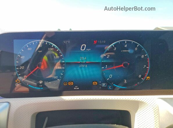 WDD3G4EB4KW028674 2019 MERCEDES-BENZ A Gray Вид щитка приладів