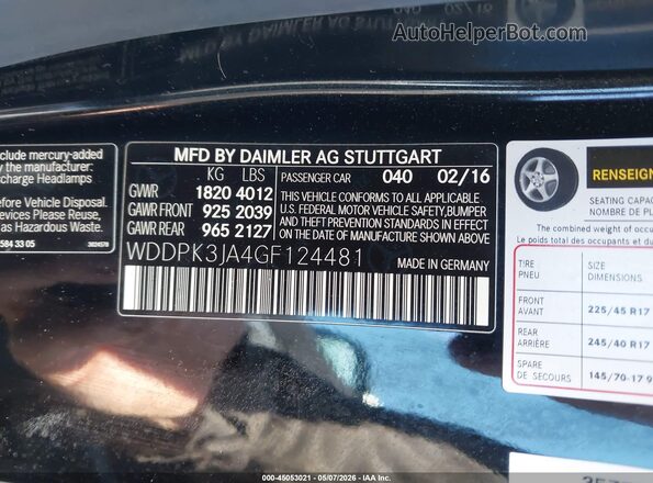 WDDPK3JA4GF124481 2016 MERCEDES-BENZ SLK 300 Black Vista del compartimento del motor