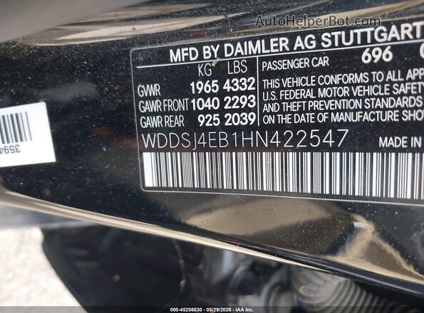 WDDSJ4EB1HN422547 2017 MERCEDES-BENZ CLA 250 Black 