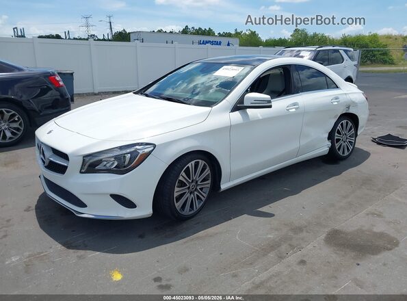 WDDSJ4EB1JN664132 2018 MERCEDES-BENZ CLA 250 White Vista tres cuartos delantera izquierda