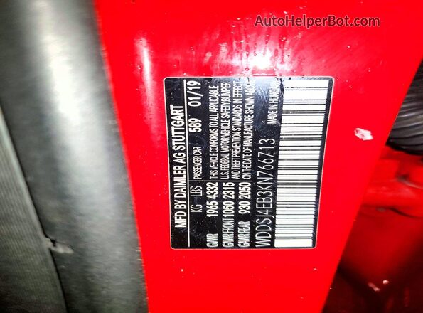 WDDSJ4EB3KN766713 2019 MERCEDES-BENZ CLA-CLASS Red Vista del compartimento del motor