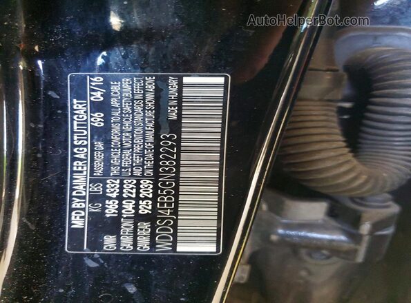 WDDSJ4EB5GN382293 2016 MERCEDES-BENZ CLA-CLASS Black Vista del compartimento del motor