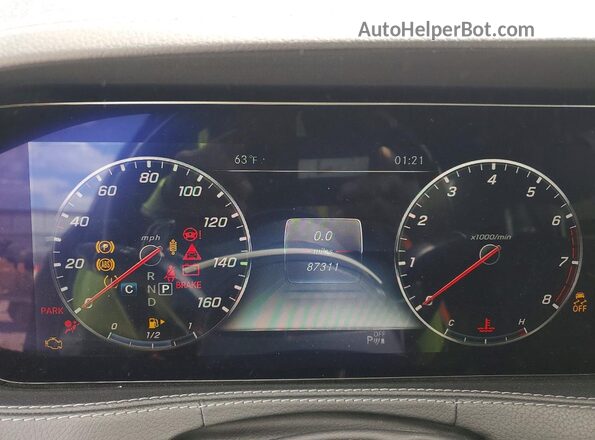 WDDUG6EB8KA481984 2019 MERCEDES-BENZ S Черный Вид щитка приборов