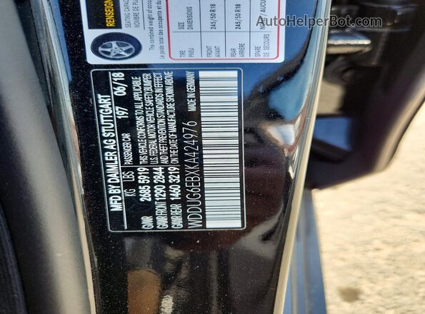 WDDUG6EBXKA424976 2019 MERCEDES-BENZ S Black Widok komory silnika
