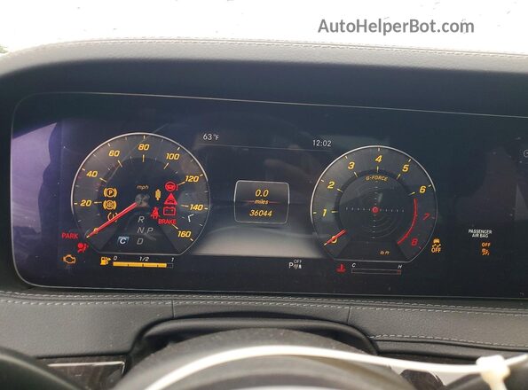 WDDUG8DB7KA449735 2019 MERCEDES-BENZ S Black Вид щитка приладів