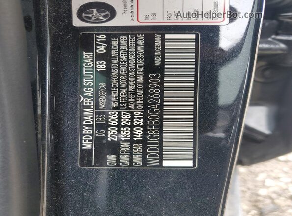 WDDUG8FB0GA268903 2016 MERCEDES-BENZ S Charcoal Vista del compartimento del motor