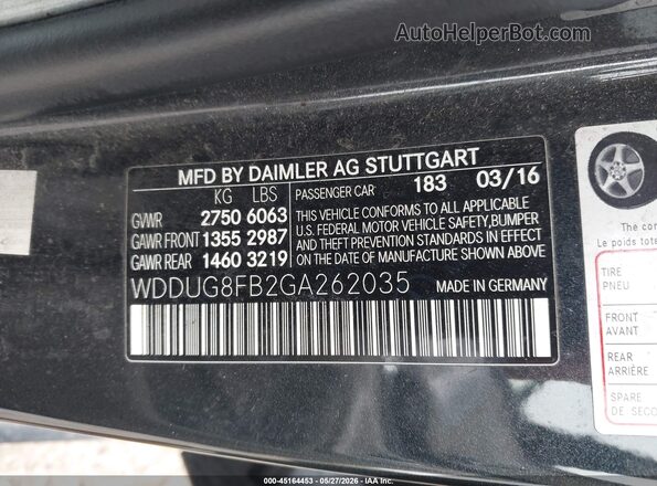 WDDUG8FB2GA262035 2016 MERCEDES-BENZ S-CLASS Black Vista del compartimento del motor