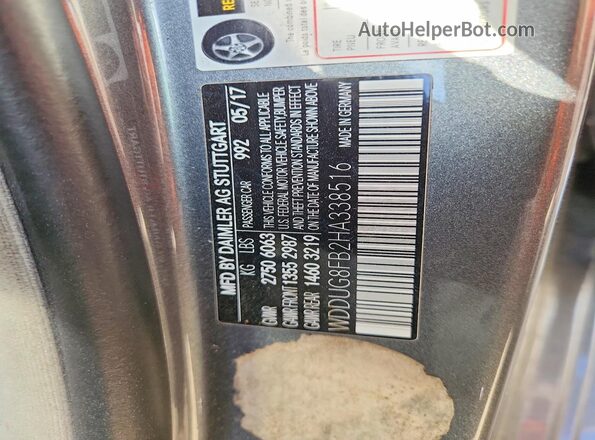 WDDUG8FB2HA338516 2017 MERCEDES-BENZ S Gray VIN կոդի պիտակի տեսք
