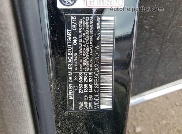 WDDUG8FB5GA226016 2016 MERCEDES-BENZ S Black 