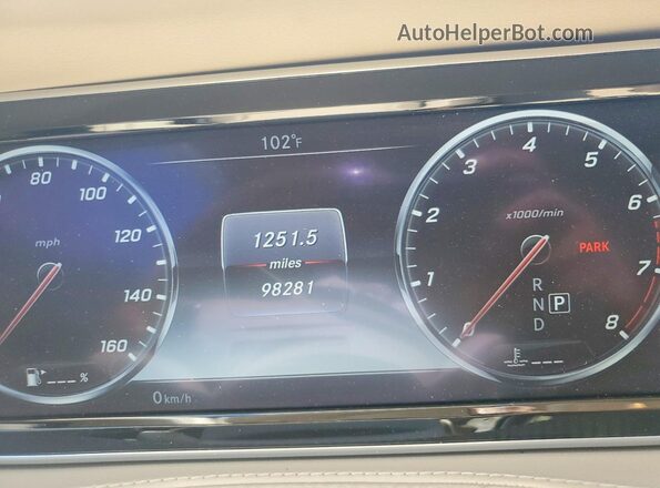 WDDUG8FB5HA330541 2017 MERCEDES-BENZ S Black ხელსაწყოთა პანელის ხედი