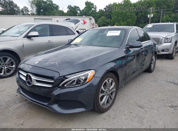 WDDWF4JB3GR136635 2016 MERCEDES-BENZ C-CLASS Серый Передняя левая четверть
