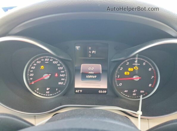 WDDWF4JB6GR136211 2016 MERCEDES-BENZ C White Вид щитка приладів