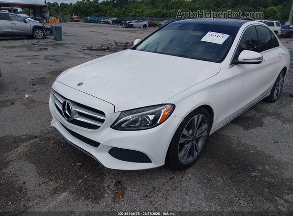 WDDWF4JB7JR390954 2018 MERCEDES-BENZ C-CLASS White Առջևի ձախ երեք քառորդ տեսարան