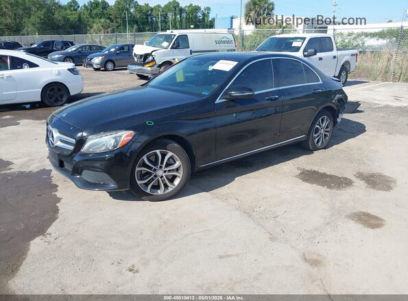 WDDWF4KB9HR241213 2017 MERCEDES-BENZ C-CLASS Черный Передняя левая четверть