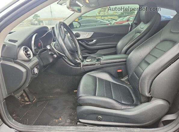 WDDWJ4JB3HF369741 2017 MERCEDES-BENZ C Black Front interior view