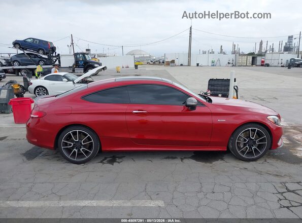 WDDWJ6EB8JF671327 2018 MERCEDES-BENZ AMG C 43 Maroon Вид задньої частини салону