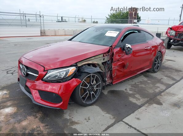 WDDWJ6EB8JF671327 2018 MERCEDES-BENZ AMG C 43 Maroon Передня ліва чверть