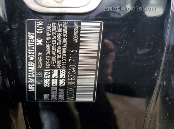 WDDXJ8FB7GA017116 2016 MERCEDES-BENZ S Black 