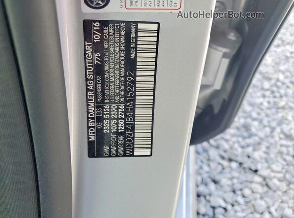 WDDZF4JB4HA152792 2017 MERCEDES-BENZ E Silver Շարժիչի բաժամունքի տեսք