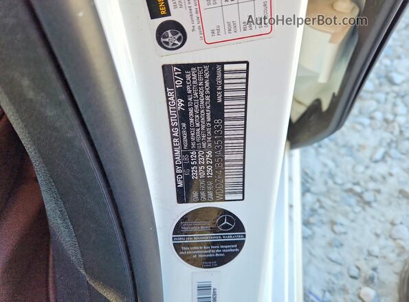 WDDZF4JB5JA351338 2018 MERCEDES-BENZ E White 