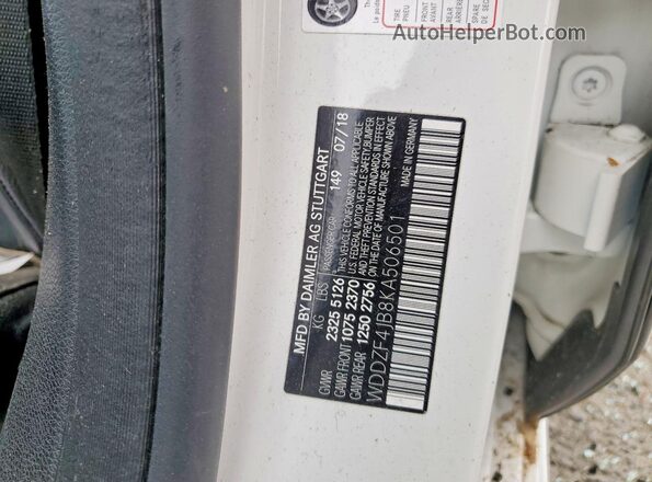 WDDZF4JB8KA506501 2019 MERCEDES-BENZ E White 