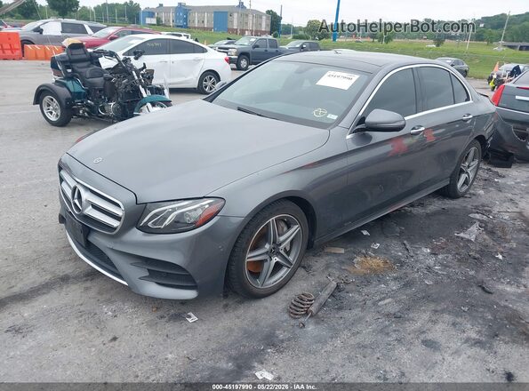 WDDZF4KB1JA378969 2018 MERCEDES-BENZ E-CLASS Серый Передняя левая четверть