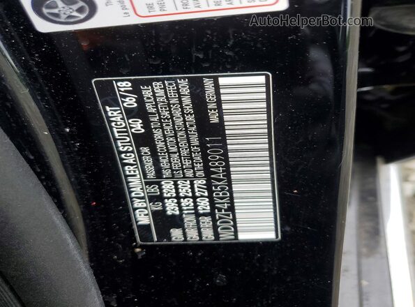 WDDZF4KB5KA489011 2019 MERCEDES-BENZ E Black Engine compartment view