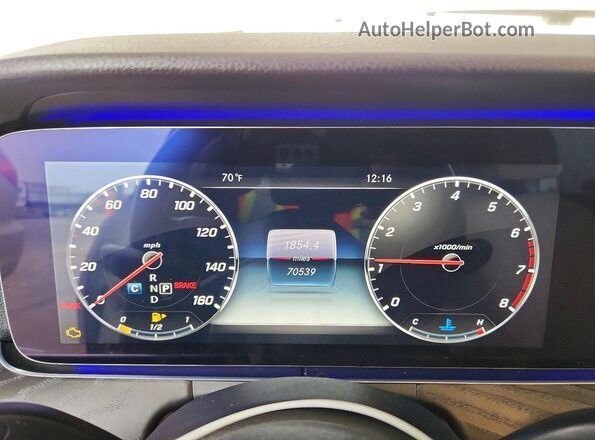 WDDZF6JB6LA727821 2020 MERCEDES-BENZ E White Instrument cluster view
