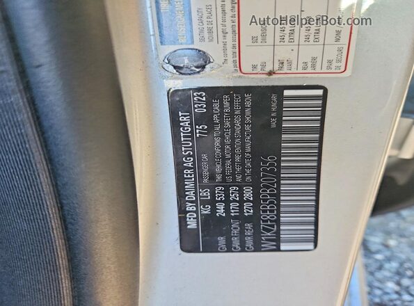 WDDZF8EB1LA722970 2020 MERCEDES-BENZ E Silver 