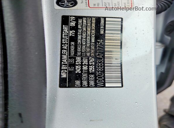 WDDZF8EB3LA717754 2020 MERCEDES-BENZ E Silver 