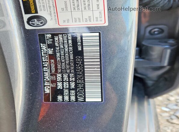 WDDZH6JB2KA585489 2019 MERCEDES-BENZ E Gray 