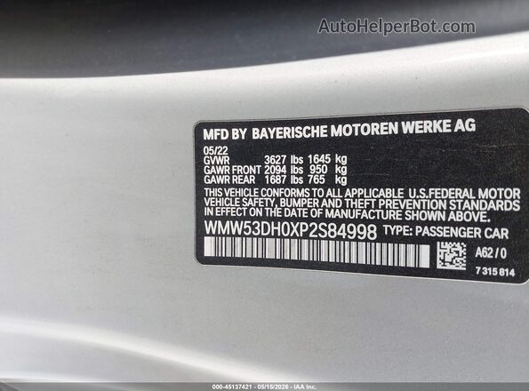 WMW53DH0XP2S84998 2023 MINI HARDTOP Серебряный Вид подкапотного пространства