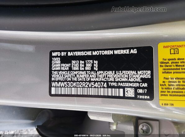 WMW53DK02R2V54074 2024 MINI HARDTOP Silver Widok komory silnika