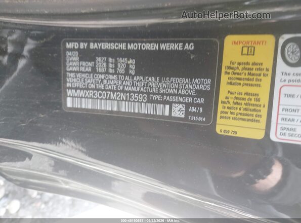 WMWXR3C07M2N13593 2021 MINI HARDTOP Black Widok komory silnika