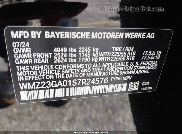 WMZ23GA01S7R24576 2025 MINI COUNTRYMAN Black 