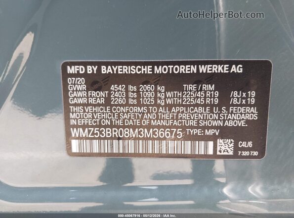 WMZ53BR08M3M36675 2021 MINI COUNTRYMAN Зеленый Вид подкапотного пространства