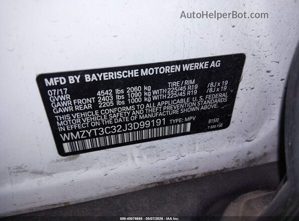 WMZYT3C32J3D99191 2018 MINI COUNTRYMAN Белый Вид подкапотного пространства