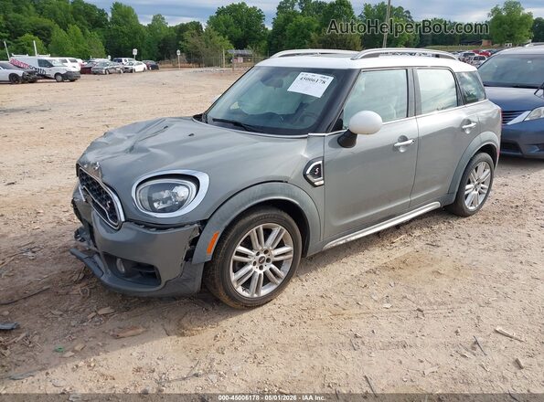 WMZYT3C36J3D99257 2018 MINI COUNTRYMAN Gray Առջևի ձախ երեք քառորդ տեսարան