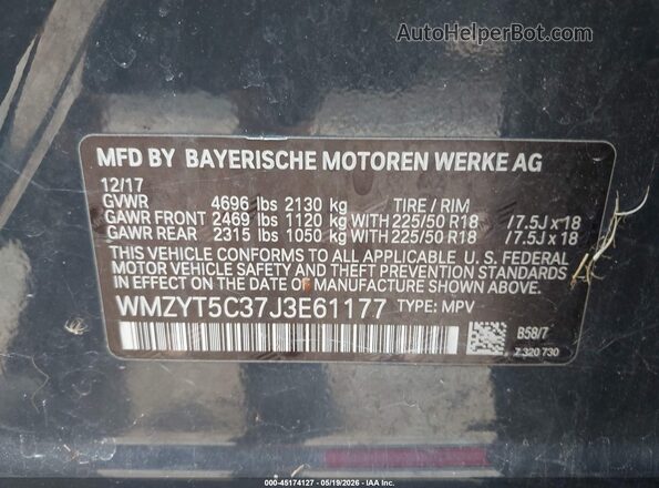 WMZYT5C37J3E61177 2018 MINI COUNTRYMAN Gray 