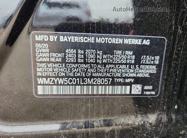 WMZYW5C01L3M28057 2020 MINI COOPER Black ძრავის განყოფილების ხედი