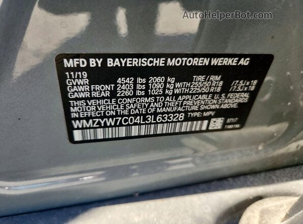 WMZYW7C04L3L63328 2020 MINI COOPER Gray Vista del compartimento del motor