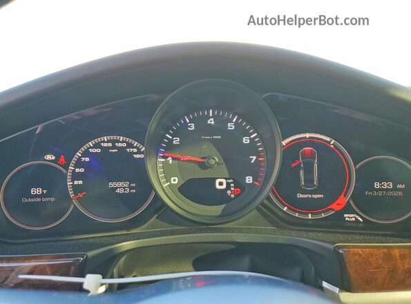WP0AA2A73LL104204 2020 PORSCHE PANAMERA White Вид щитка приладів