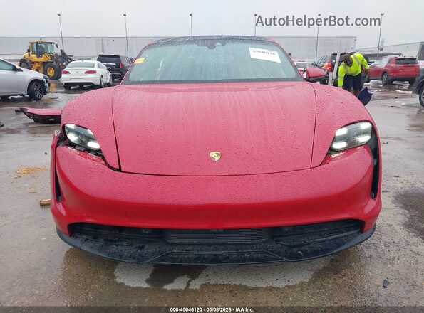 WP0AA2Y14NSA10412 2022 PORSCHE TAYCAN Red უკანა სალონის ხედი