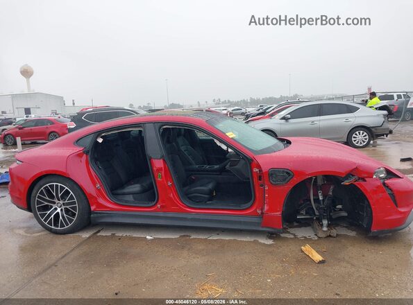 WP0AA2Y14NSA10412 2022 PORSCHE TAYCAN Red სალონის 360-გრადუსიანი ხედი