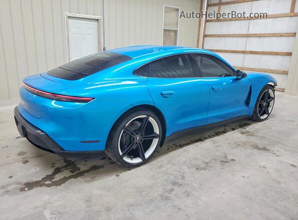 WP0AA2Y17MSA13741 2021 PORSCHE TAYCAN Blue Հետևի աջ